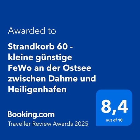 Strandkorb 60 - Kleine Guenstige Fewo An Der Ostsee Zwischen Dahme Und Heiligenhafen Heringsdorf  Kültér fotó